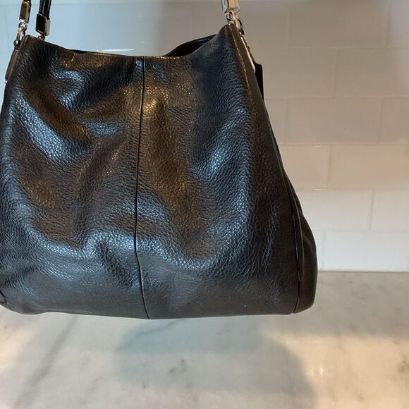 Coach Madison Phoebe Pebbled Leather Shoulder Bag (#1) - Picture 2 of 15